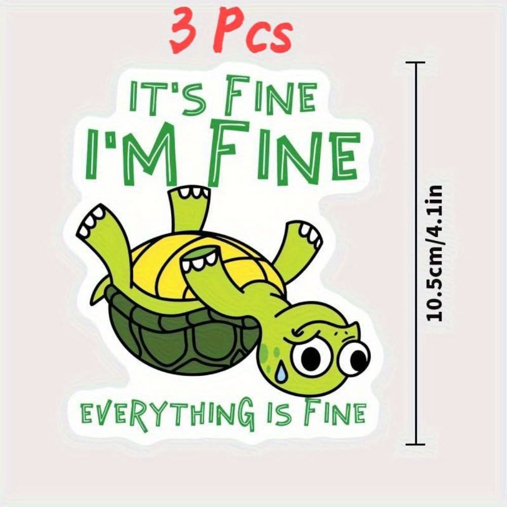 Turtle Stickers  – “I’m OK, Everything’s OK” Decals for Cars, Laptops & More