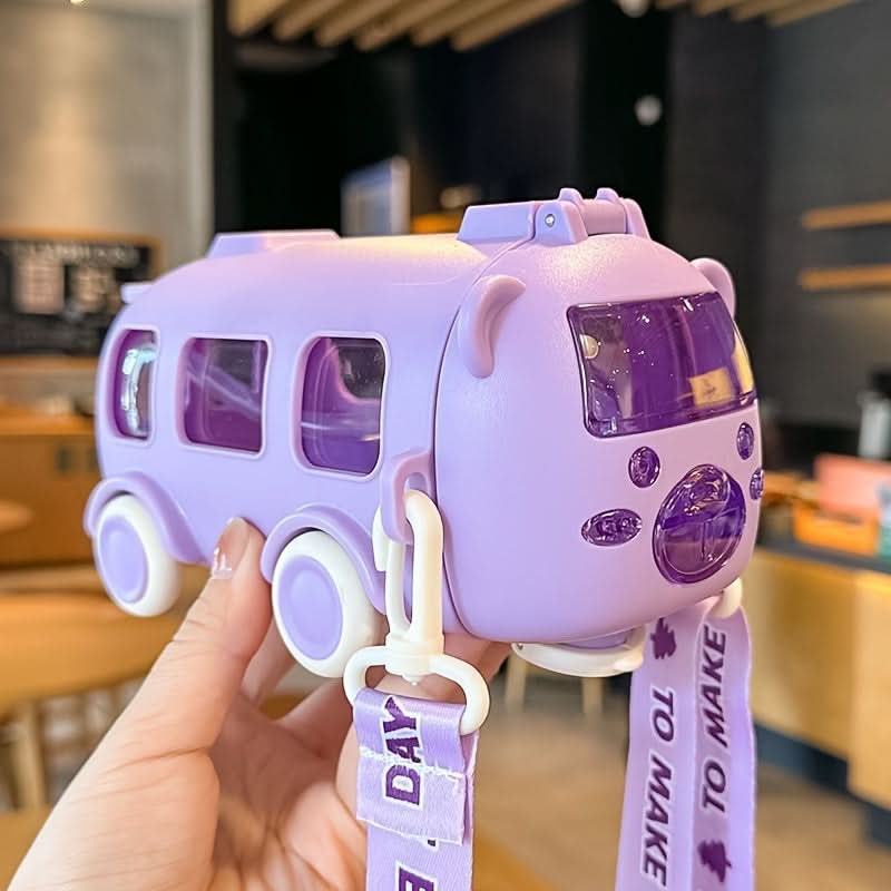 Kids Bus Design Shatterproof Water Bottle