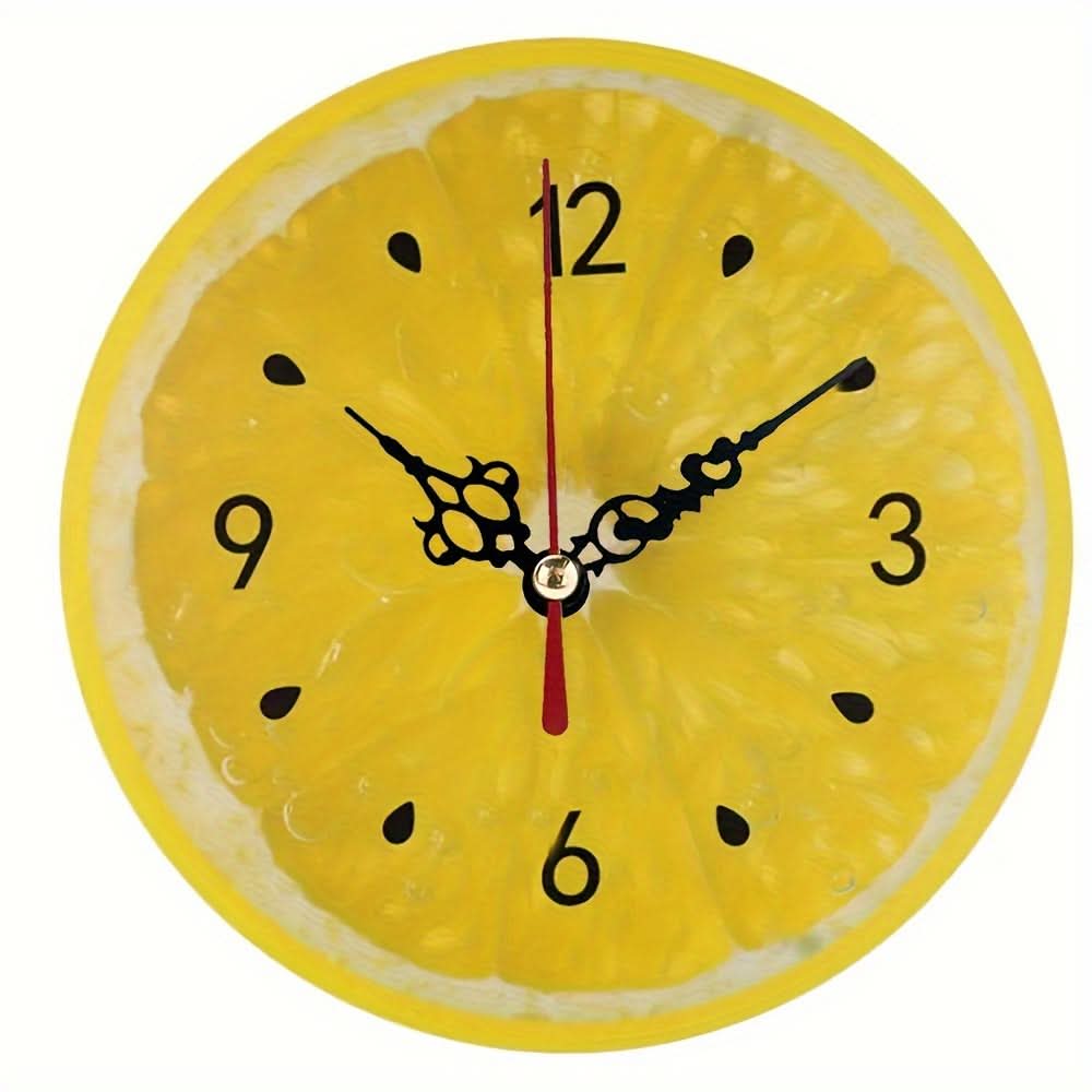 Creative Lemon Pattern Frameless Wall Clock