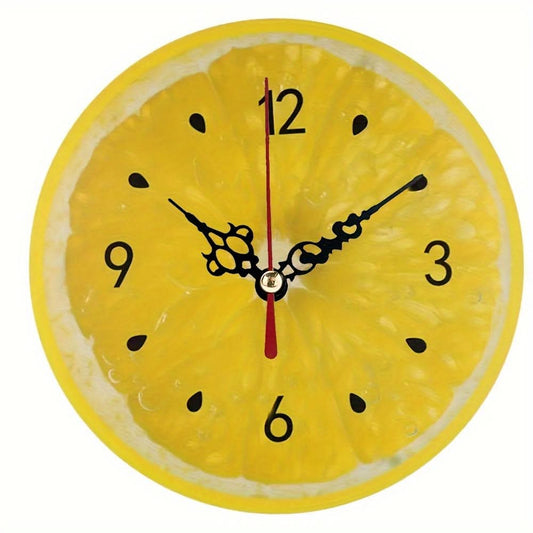 Creative Lemon Pattern Frameless Wall Clock