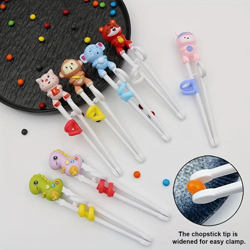 Dinosaur-Shaped Training Chopsticks For Kids - Reusable, Easy-Grip Learning Helpers For Ages 3-6