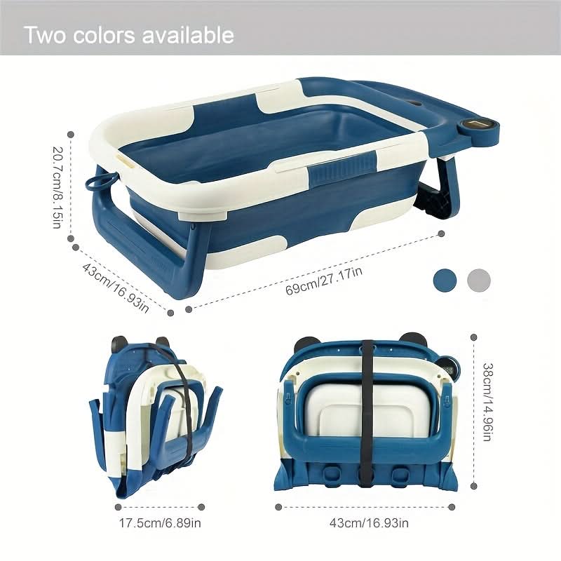 Premium Foldable Baby Bathtub Set with Temperature Gauge