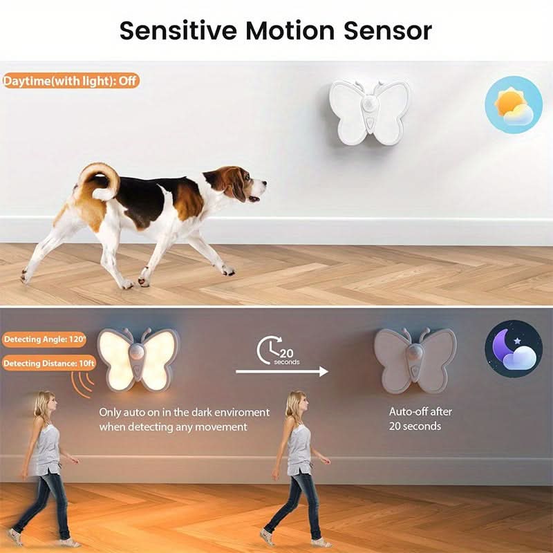 Smart Butterfly LED Night Light with Motion Sensor