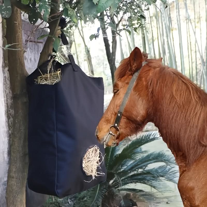 Large Adjustable Horse Hay Bag – Durable Polyester Feeding Pouch for Horses, Sheep & Cattle