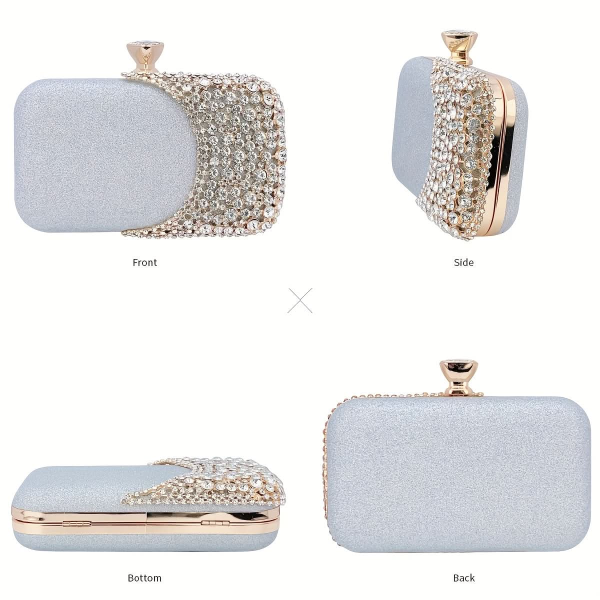 Glamorous Rhinestone Evening Clutch, Sparkling Party Bag