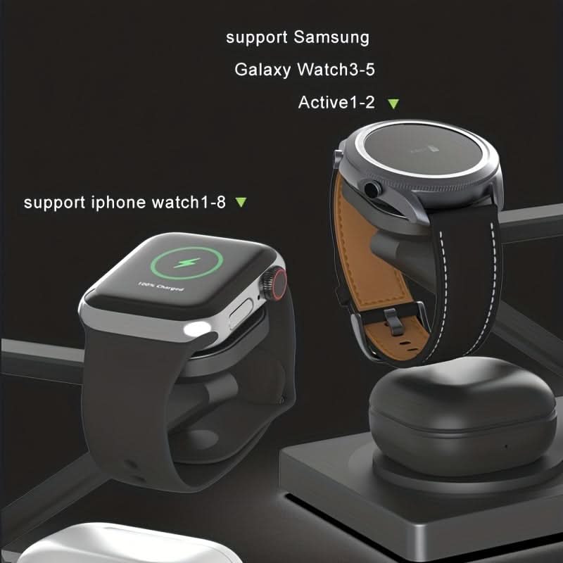 15W Magnetic 5-in-1 Wireless Charging Station with Night Light