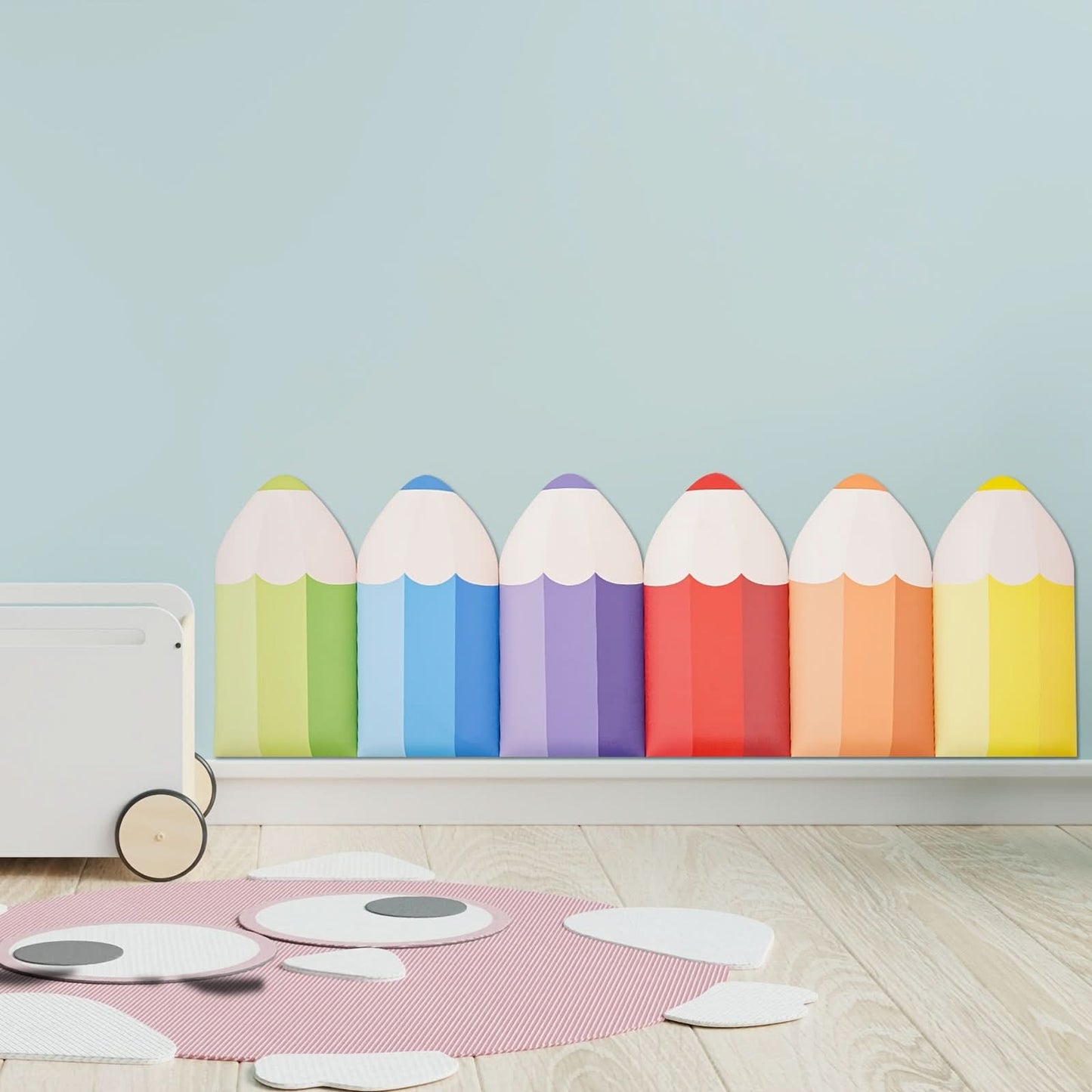 6-Piece 3D Pencil-Shaped Wall Padding