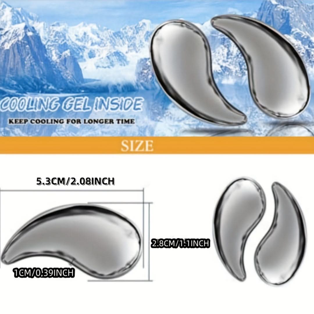 Reusable Stainless Steel Eye Masks – Cooling Gua Sha Tool for Facial Massage