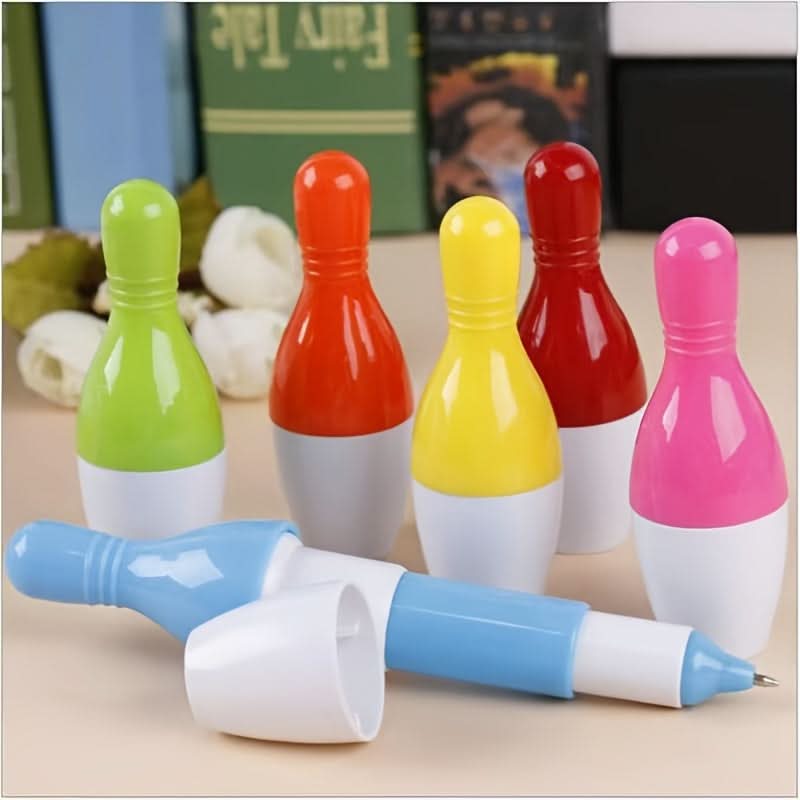 6-Pack Bowling Pin Retractable Ballpoint Pens – Medium Point
