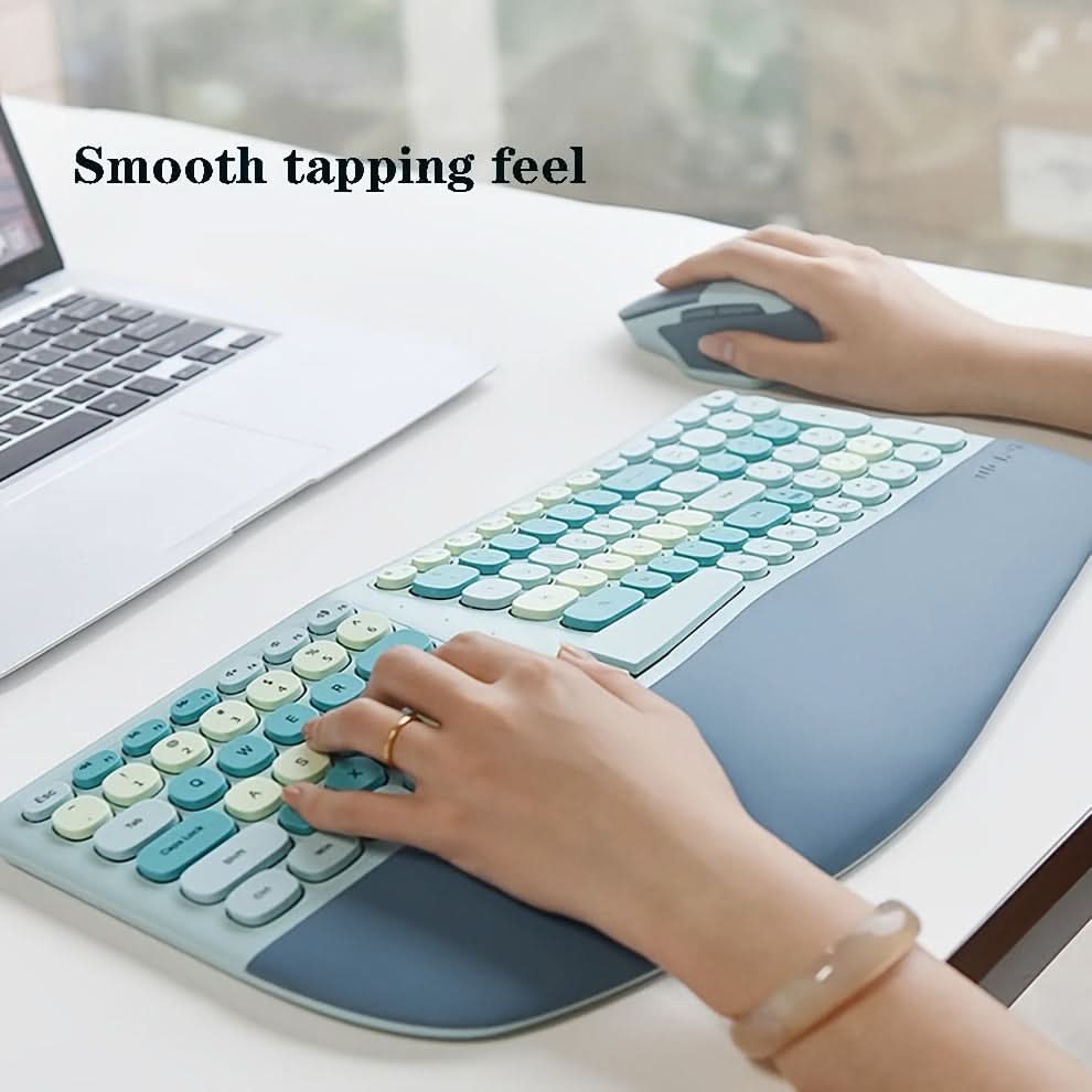 Ergonomic Wireless Keyboard & Mouse Set - 2.4G Wireless