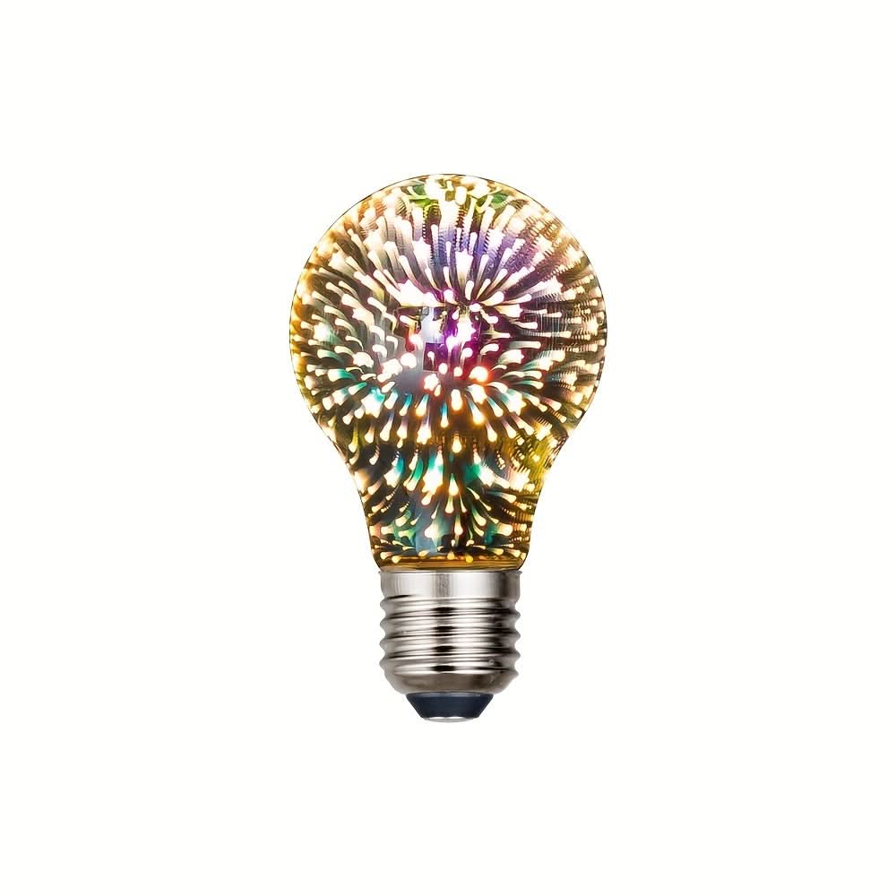 RGB Colorful Glass Fireworks Light Bulb