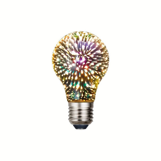 RGB Colorful Glass Fireworks Light Bulb