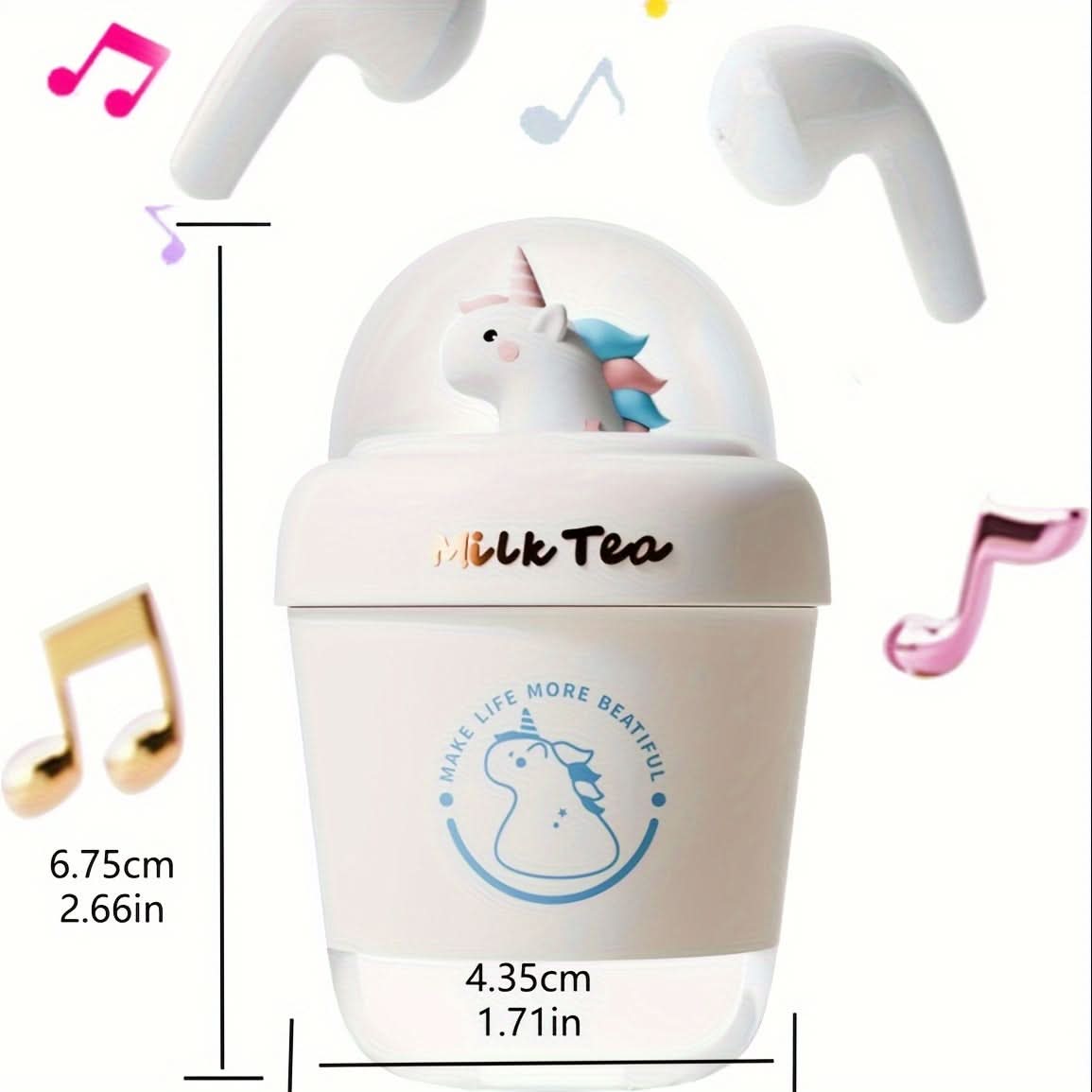 Cute Wireless Earbuds with Built-in Microphone