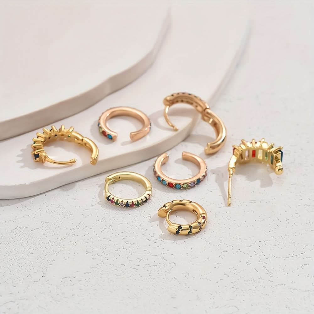 7-Piece Crystal Rhinestone Ear Cuff Set
