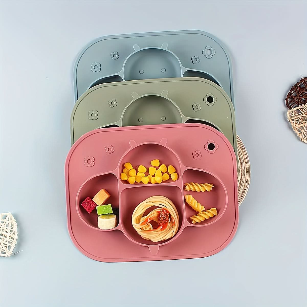 Food-Grade Bee Silicone Kids Dinner Plate