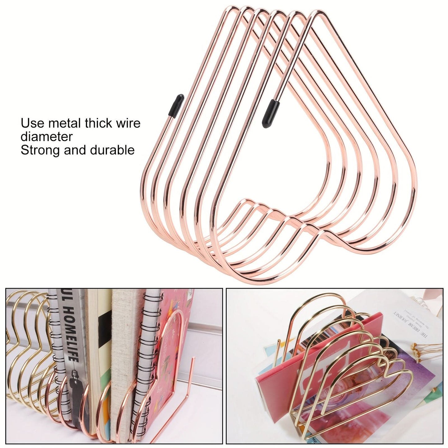 Adjustable Iron Desktop Book Storage Rack