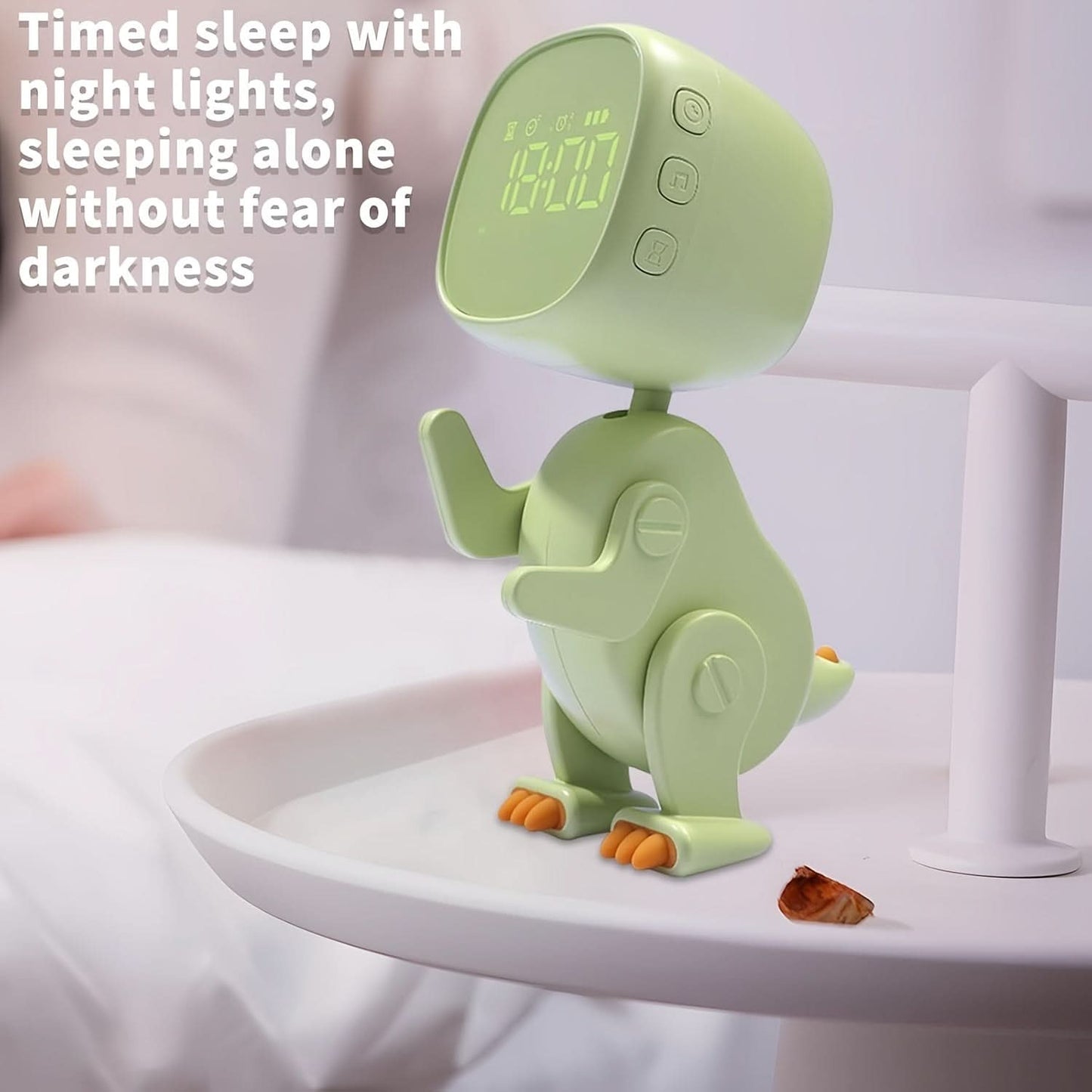 Dynamic Dinosaur Alarm Clock – USB Rechargeable