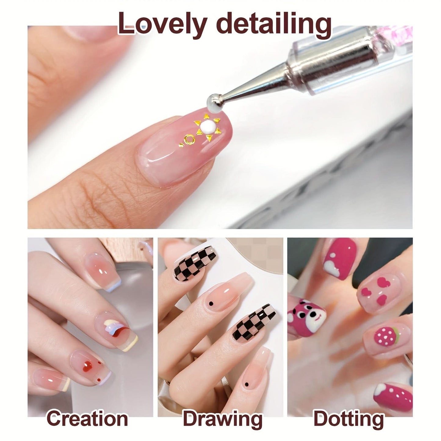 5-Piece Nail Art Liner Brush Set - Precision Design Tools