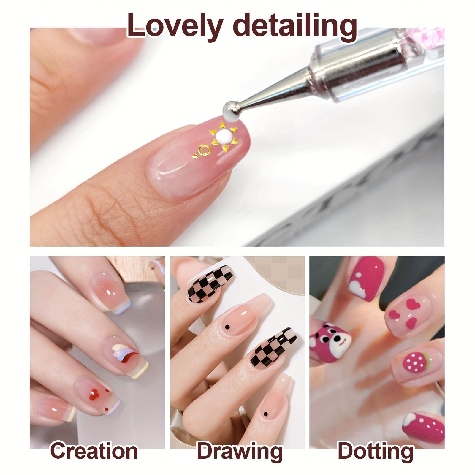 5-Piece Nail Art Liner Brush Set - Precision Design Tools