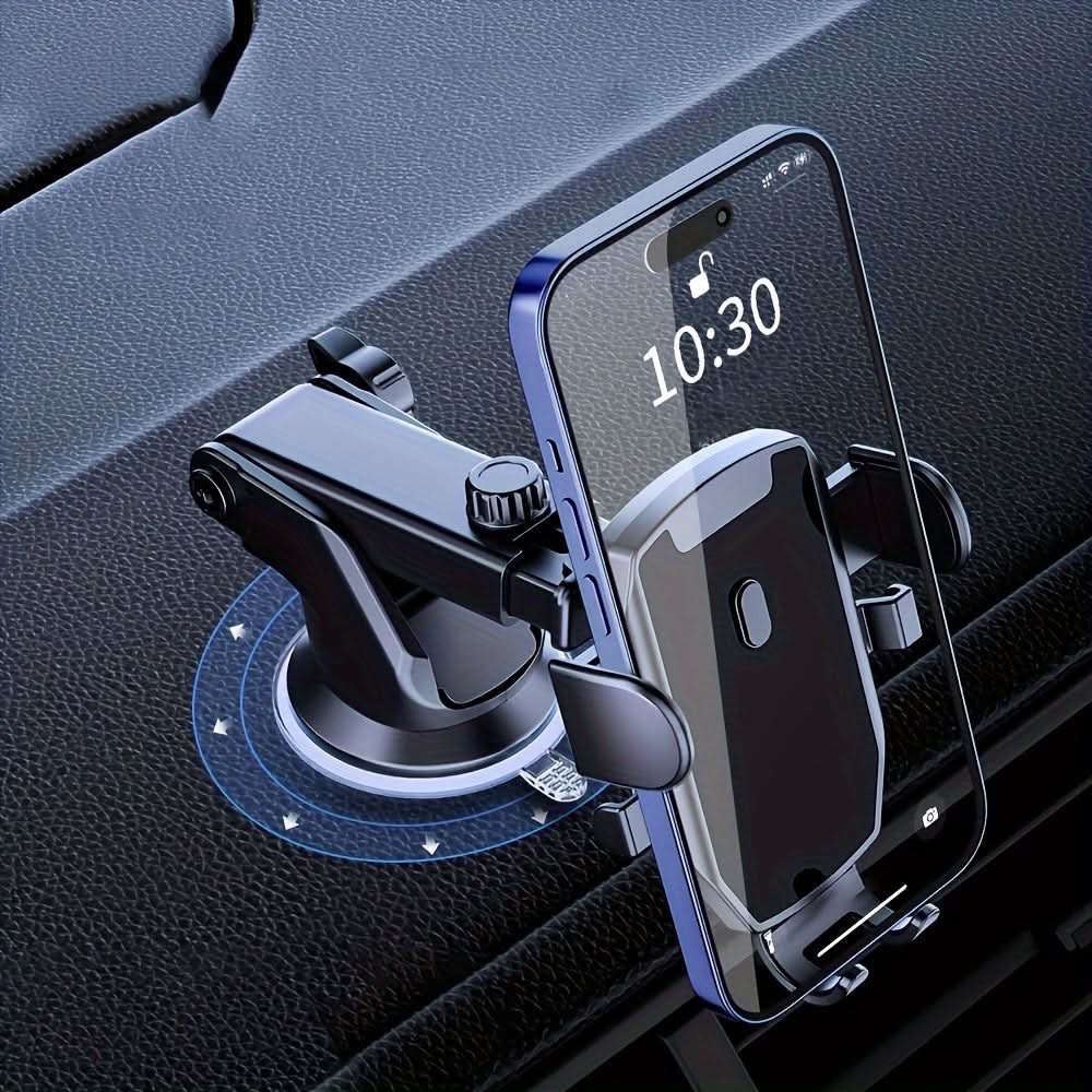 Telescopic Suction Cup Car Phone Holder – Universal Dashboard Mount