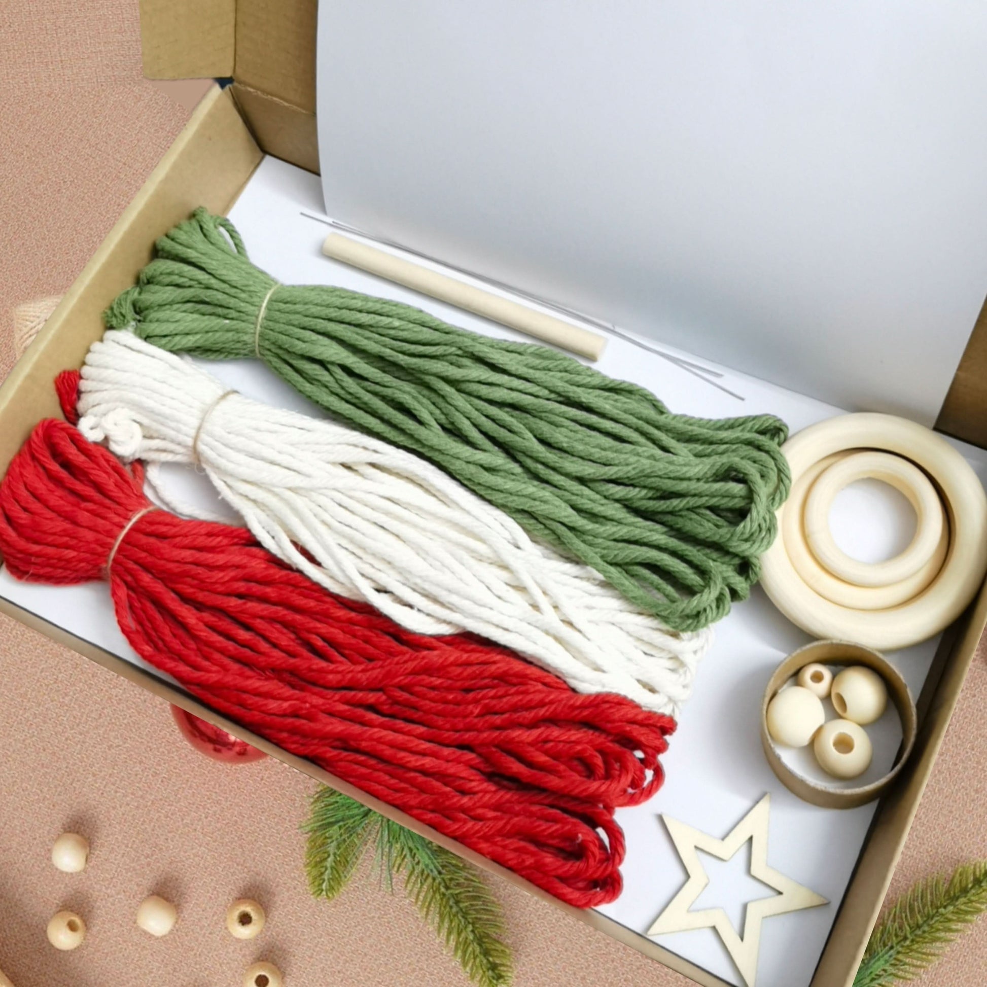 8PCS Macrame Ornament Craft Kit – DIY Home Decor for Christmas
