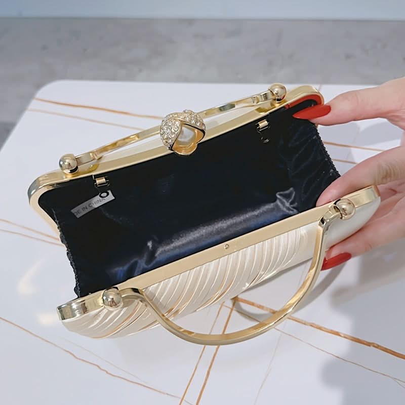 Satin Evening Clutch with Removable Strap