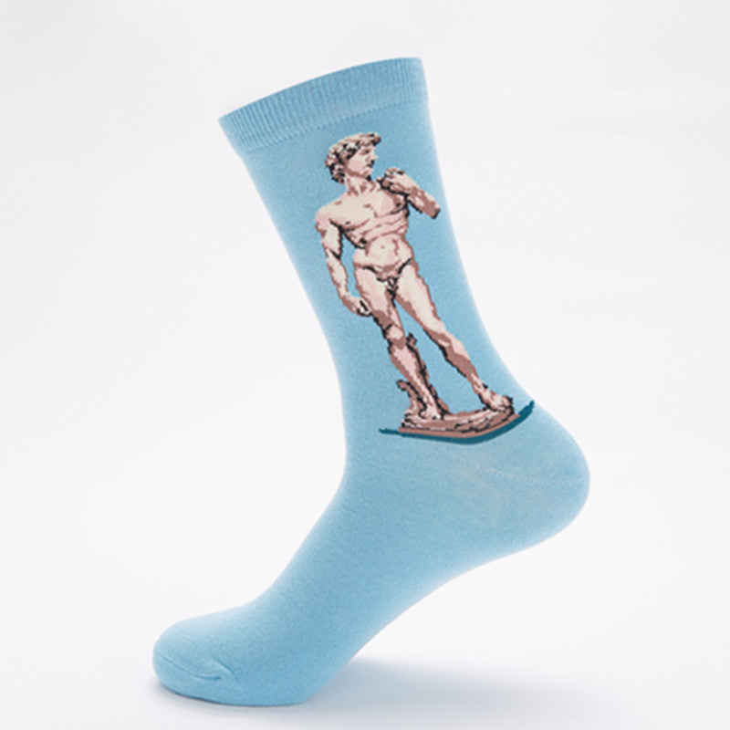 Unisex Cotton Crew Socks – Character Series Fashion Casual Socks (41–46)