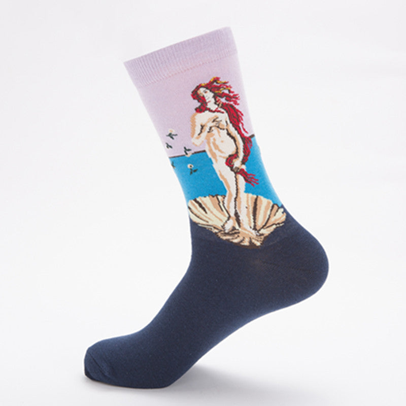 Unisex Cotton Crew Socks – Character Series Fashion Casual Socks (41–46)