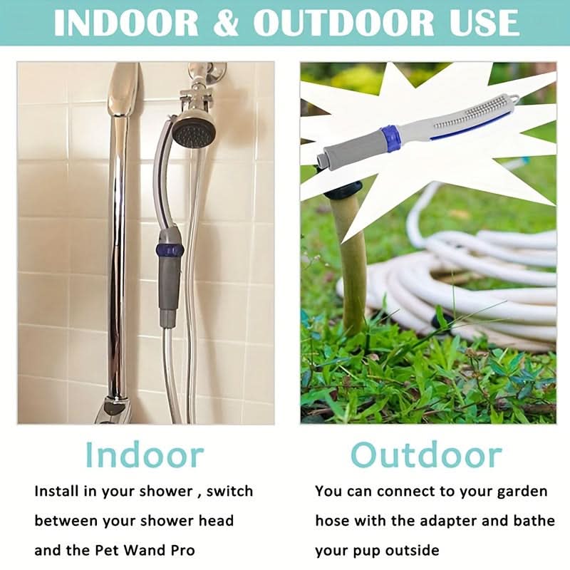 Adjustable Dog Bathing Sprayer with Comb