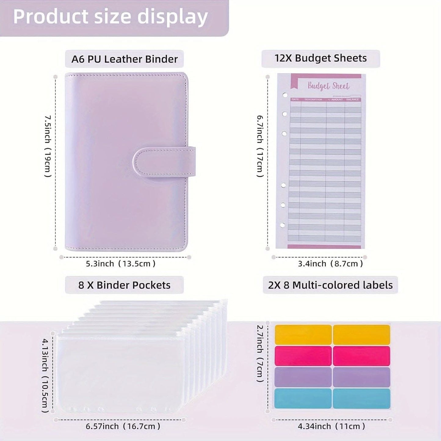 A6 Budget Binder with Cash Envelopes