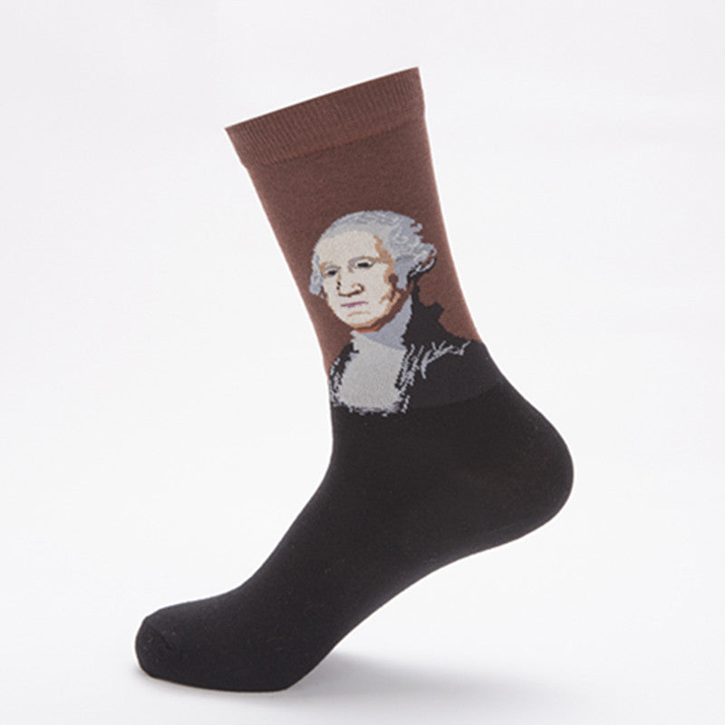 Unisex Cotton Crew Socks – Character Series Fashion Casual Socks (41–46)