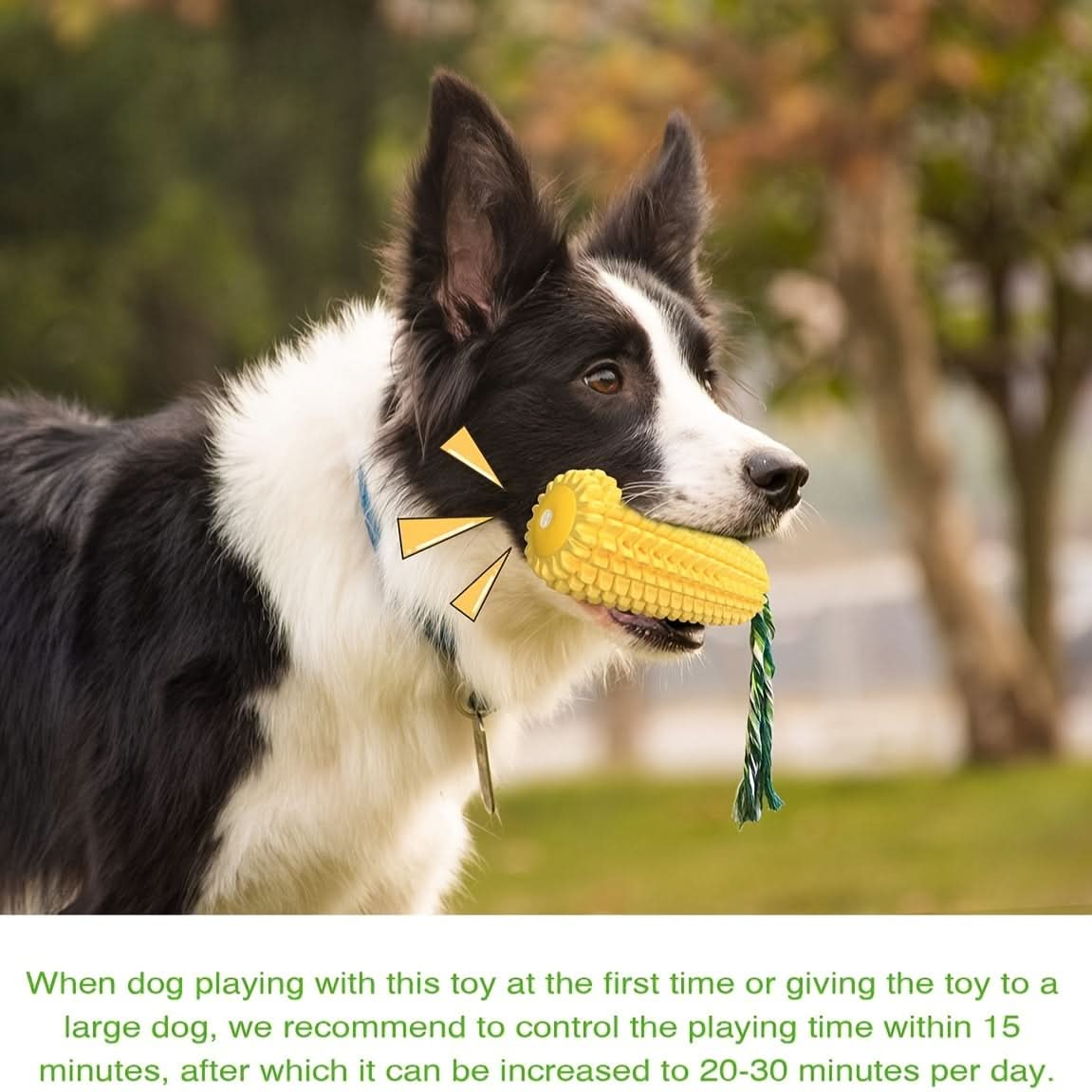 Tough Corn Stick Dog Chew Toy – Durable, Squeaky, for Aggressive Chewers