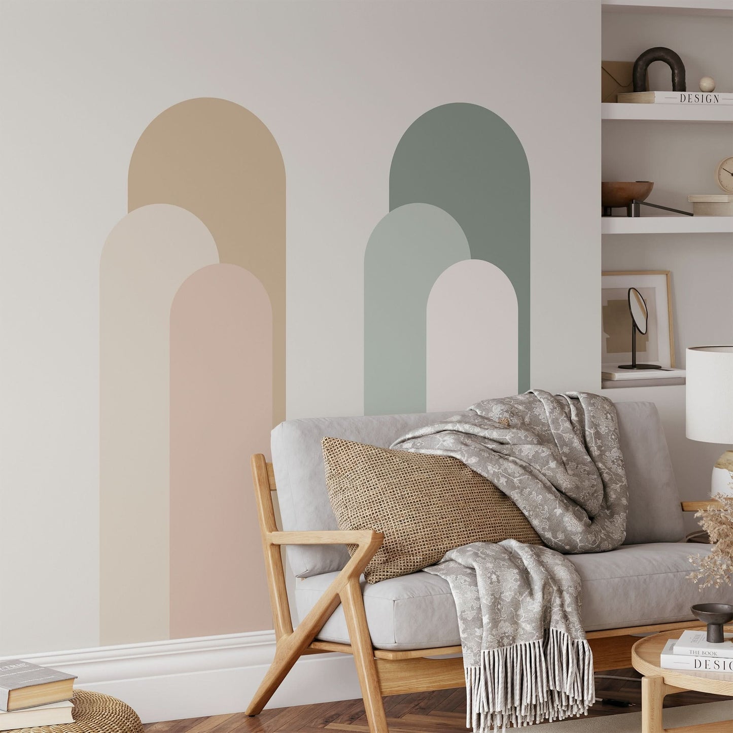 Boho Arch Geometric Peel and Stick Wallpaper - 2 Rolls Self-Adhesive