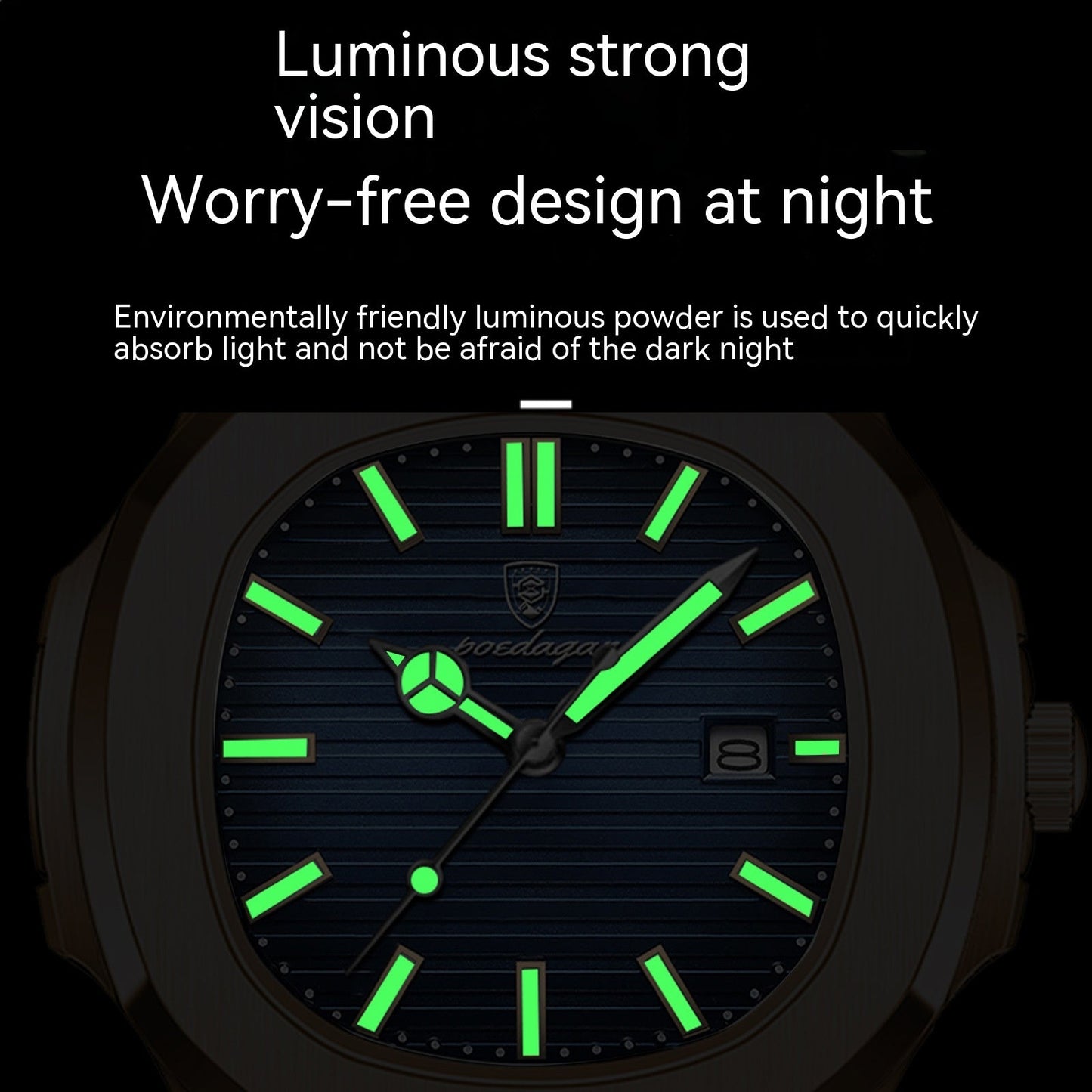Poedagar 613 Luxury Stainless Steel Quartz Watch for Men