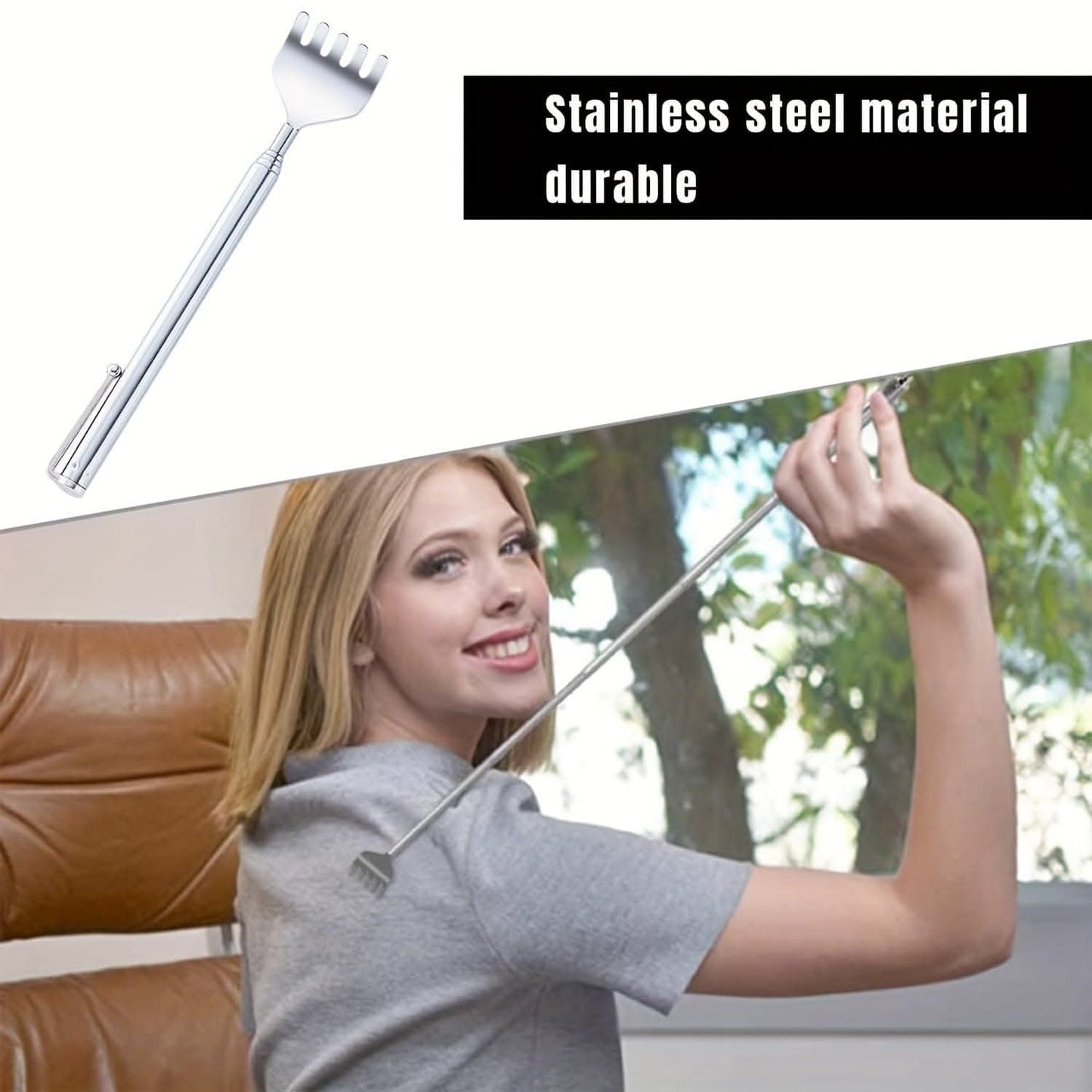 Retractable Stainless Steel Back Scratcher – Your Portable Itch Relief Solution