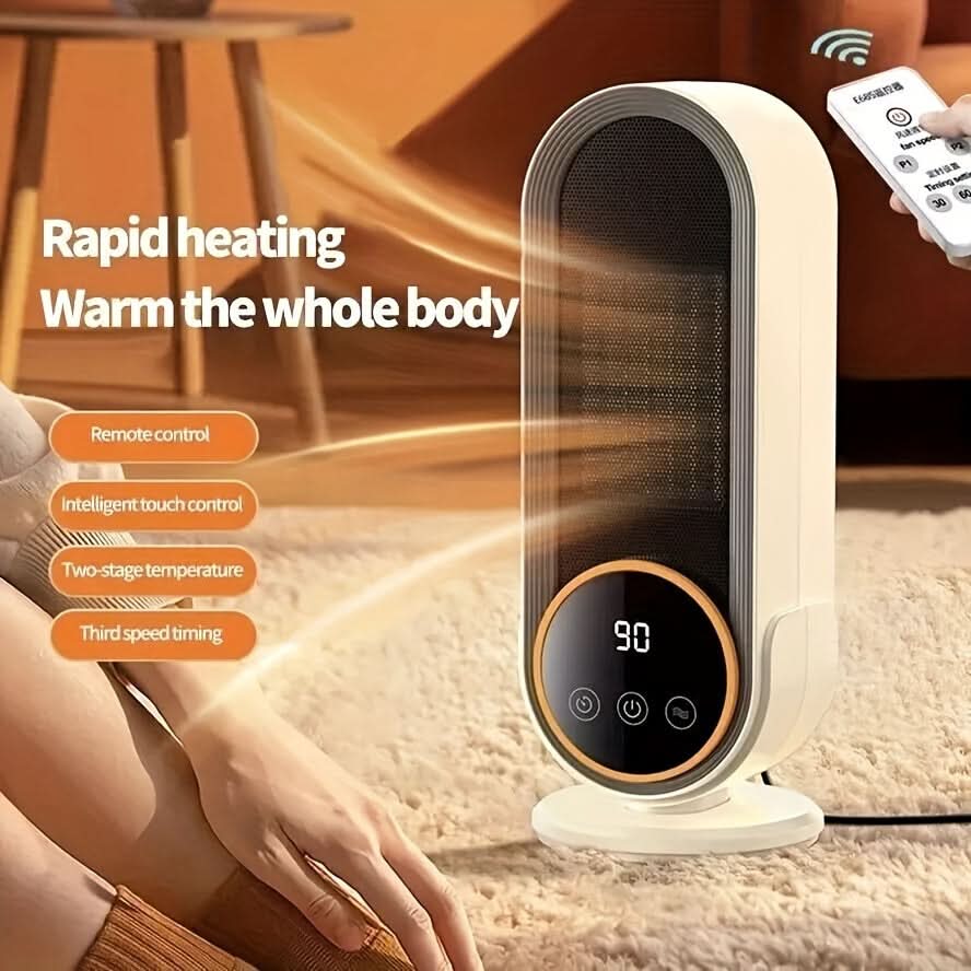 1200W Portable Electric Space Heater – Touch Screen with Remote