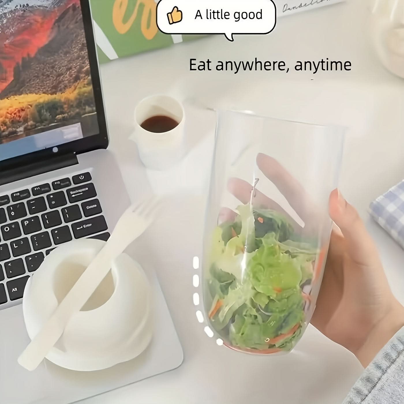 1000ml Salad Shaker Cup with Lid