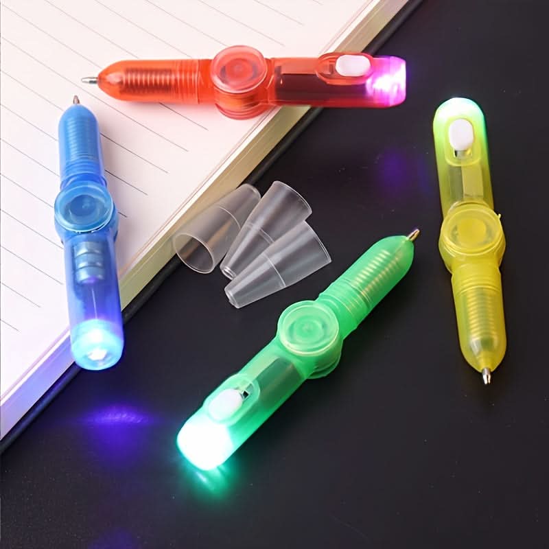 2-Pack LED Fidget Spinner Pens – Glow-in-the-Dark