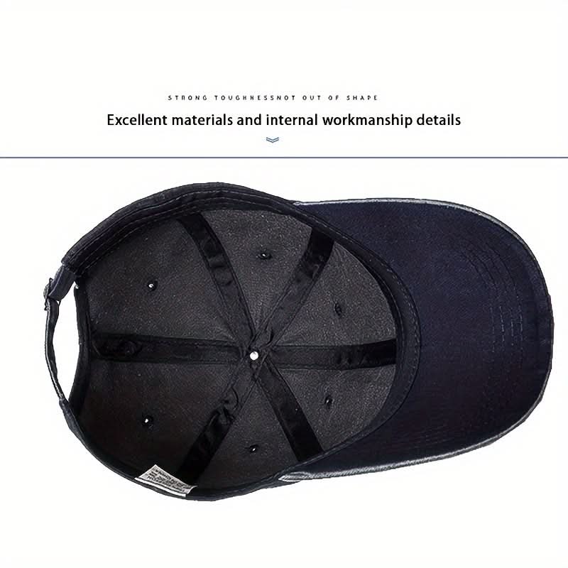 Men’s Distressed Mountain & Forest Print Baseball Cap – Adjustable Lightweight Dad Hat