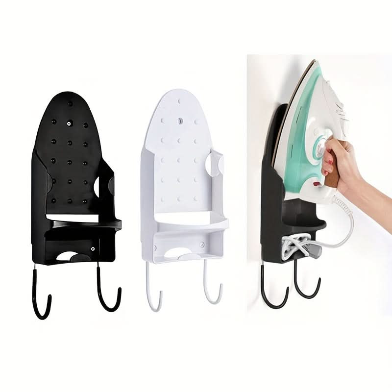 Wall-Mounted Steam Iron & Hair Dryer Rack