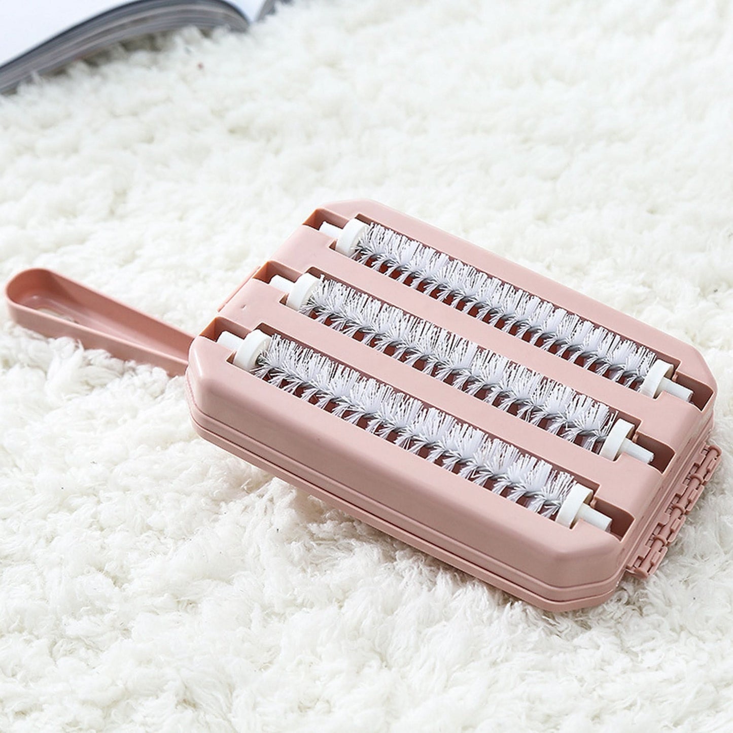 Handheld Roller Dust Remover Brush - Manual Lint & Pet Hair Cleaning Tool