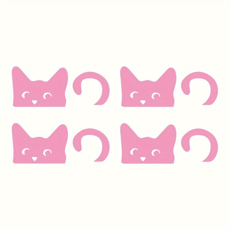 Peeking Cat Car Stickers – Cute Pink for Rearview Mirrors & Windows