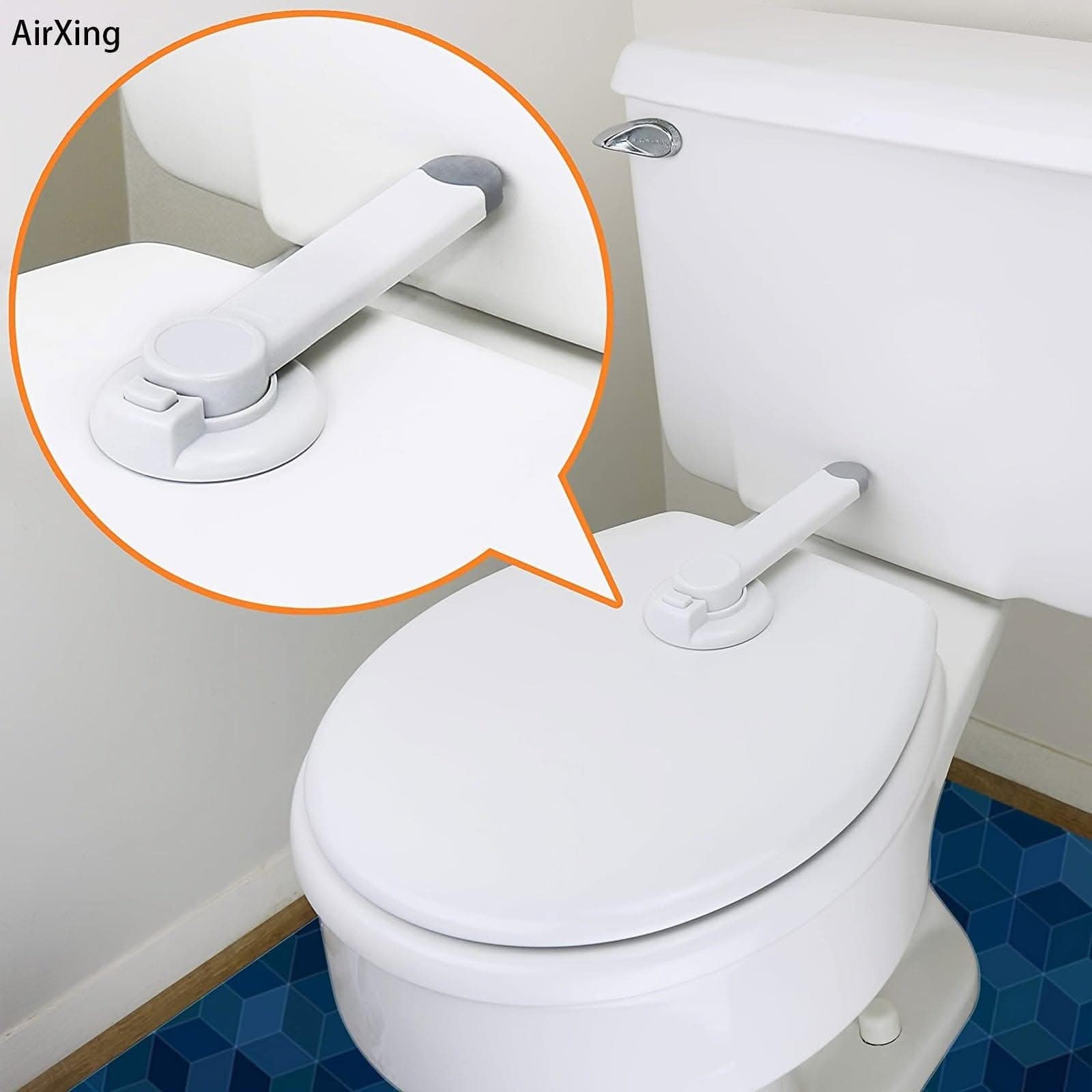 Child Safety Toilet Lock - Automatic Anti-Open Lid Protector with Pet-Proof Design
