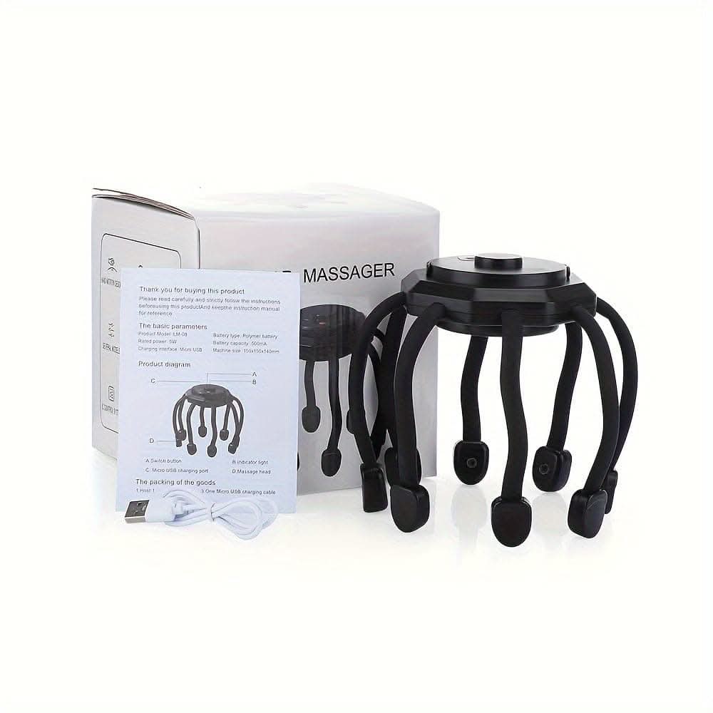 Cordless Electric Scalp Massager – 360° Portable Relaxation Tool