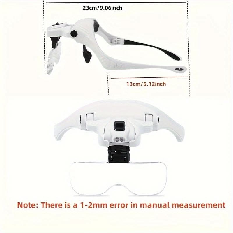 2LED Hands-Free Head Mount Magnifying Glasses