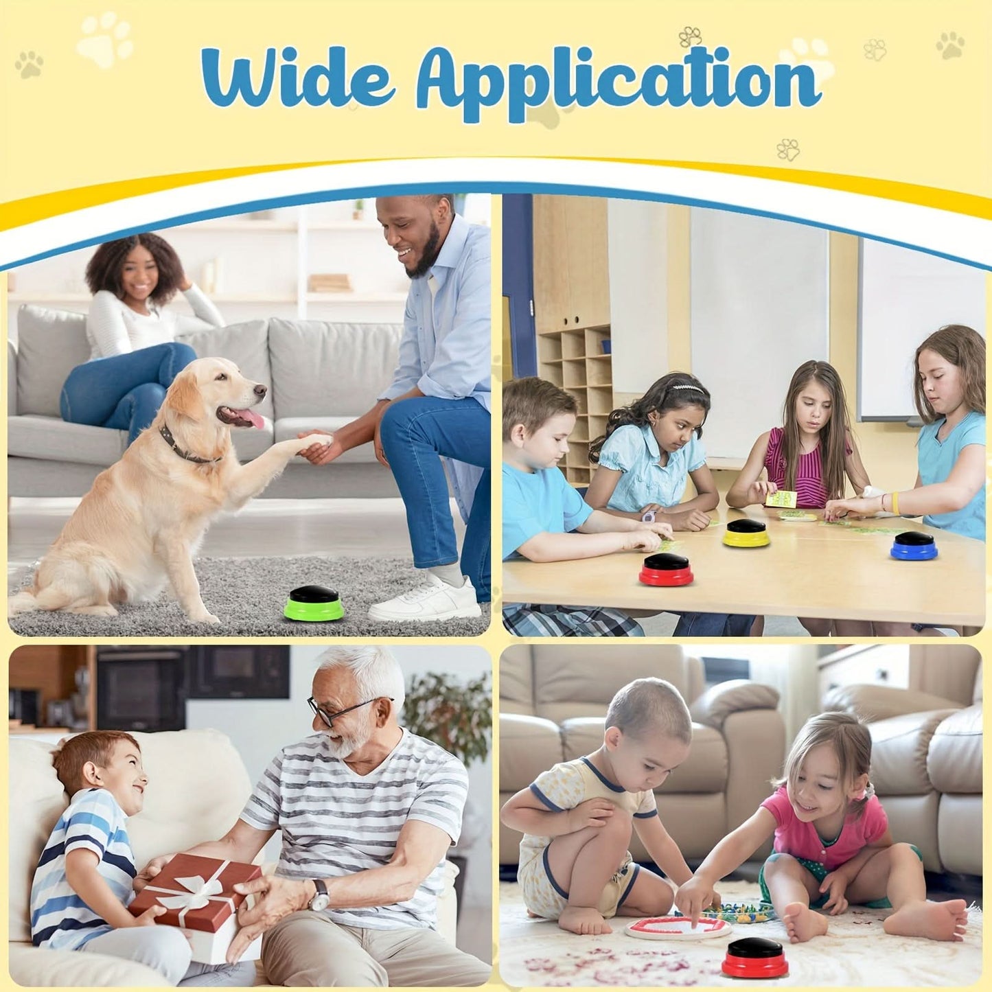 4pcs Dog Voice Training Buttons Set