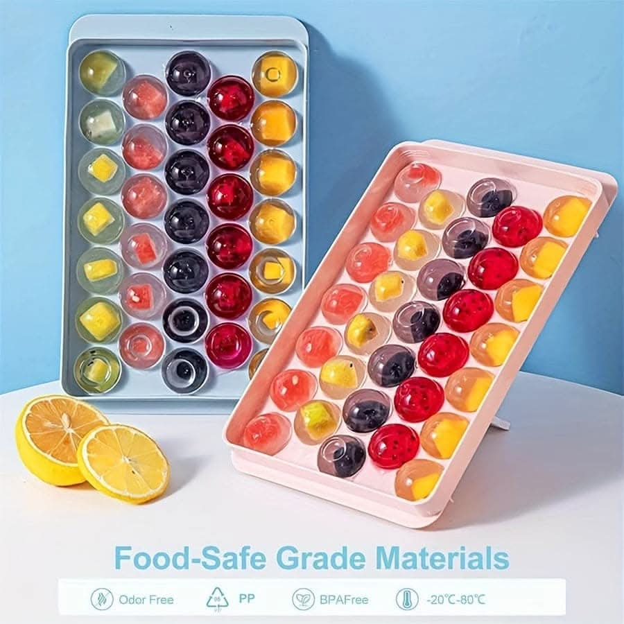 33-Grid Round Ice Cube Tray