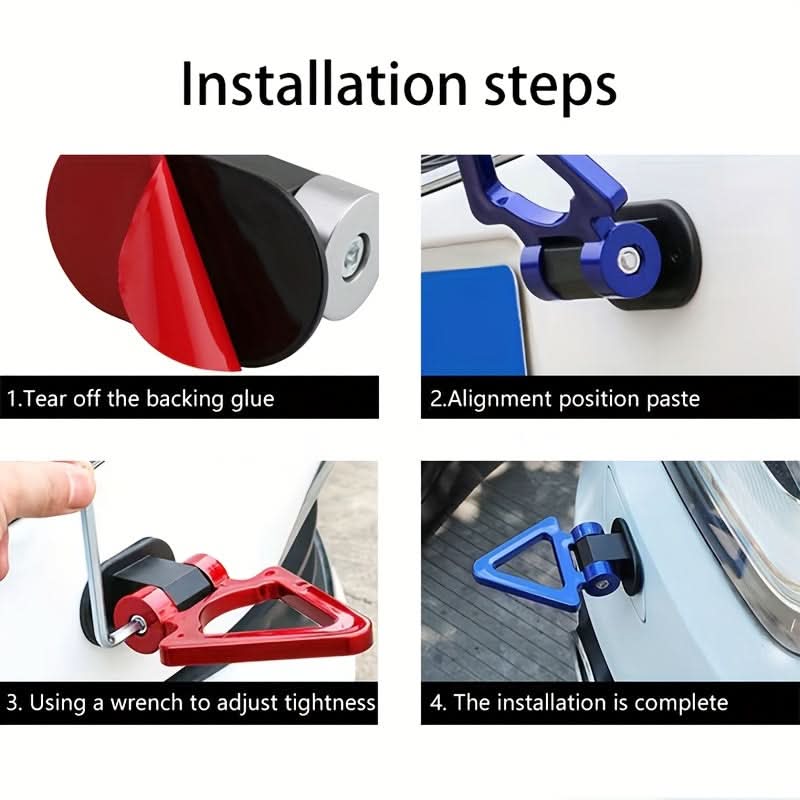 ABS Triangle Rear Tow Hook Sticker – Universal Car Bumper Decoration Trim