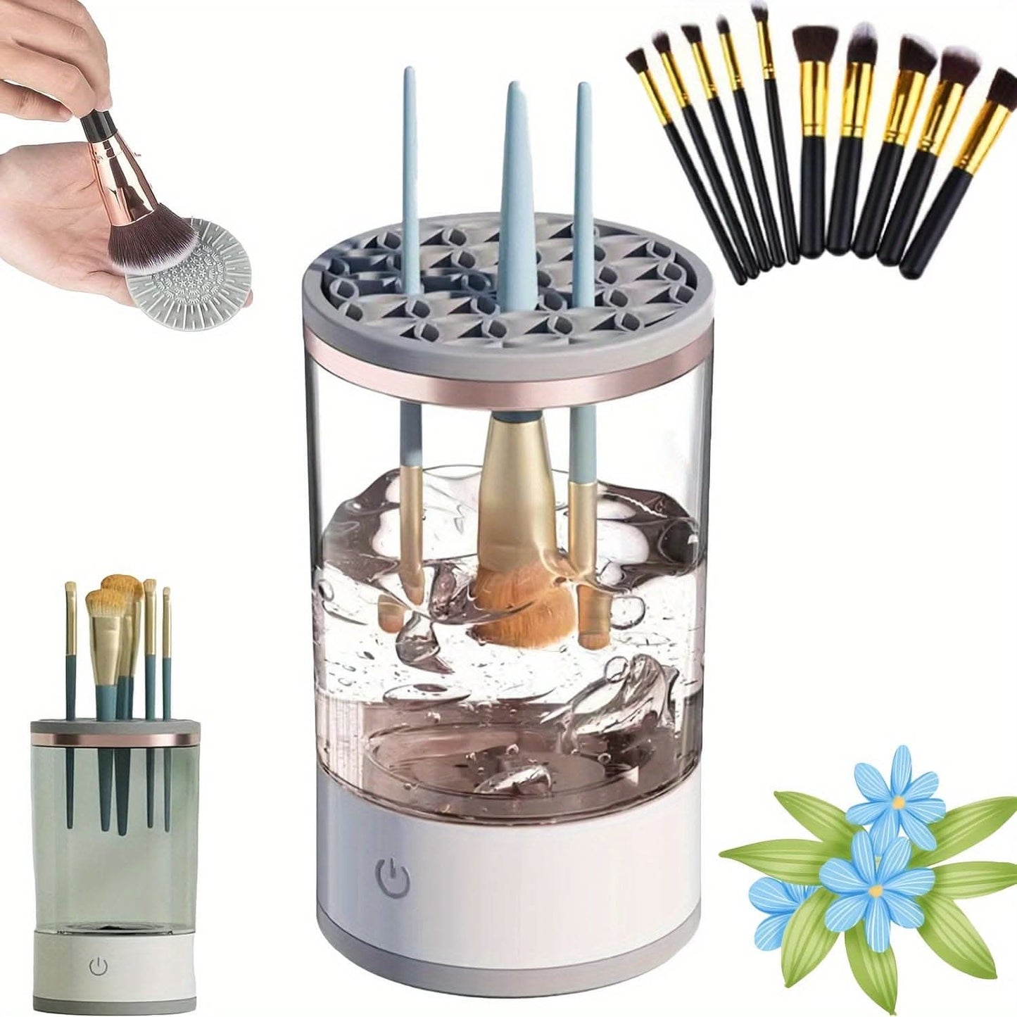 Electric Makeup Brush Cleaner - Automatic Spinning Cosmetic Tool