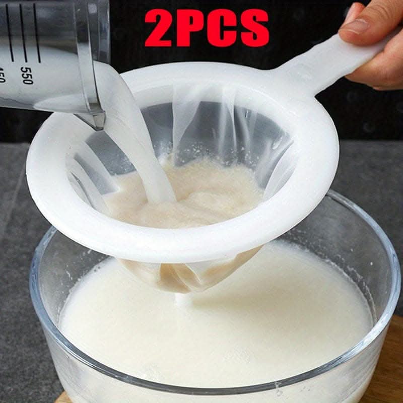 2pcs Fine Mesh Strainers - 100 Mesh Food & Juice Filter